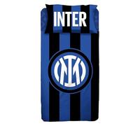 Inter, Parure de lit 1 Place et demie avec Drap Housse et taie d'oreiller - 100% Coton - Produit Officiel