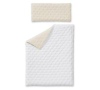 Interbaby Berceau pliant en hêtre avec matelas - gaufré Interbaby - beige