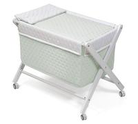 Interbaby Berceau pliant en hêtre avec matelas - gaufré Interbaby - vert
