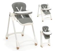 Interbaby Chaise haute bébé Practic – Évolutive pliable, 6–36 mois, 8 hauteurs, Gris