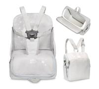 Interbaby – Chaise haute portable bébé – Convertible sac à dos, pliable, léger – Étoiles grises