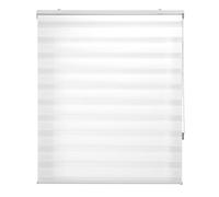 INTERBLIND Store Enrouleur Jour et Nuit élégant Taille 130 x 180 cm - Store Enrouleur Facile en Tissu 127 x 175 cm - Store Enrouleur Blanc