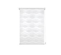 INTERBLIND Store Enrouleur Nuit et Jour Double épaisseur ondulée Taille 42 x 150 cm - Store Polyvalent : Suspension, vissage et Collage Dimensions du Tissu 39 x 145 cm