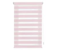 INTERBLIND Store Nuit et Jour d'installation sans Outils Store Enrouleur EasyFix Dimensions 92 x 180 cm de Haut - Store sans perçage Dimensions 89 x 175 cm - Store Nuit et Jour Rose