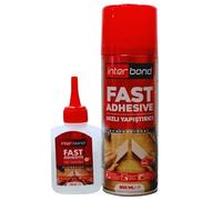 Interbond Colle Cyanoacrylate Extra Forte 50g avec Activateur et Spray d'Accélération 200ml - Colle Néoprène Rapide et Professionnelle - Super Glue pour Bois, Céramique, Plastique et Tout