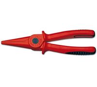 Intercable 11095 Pince à Becs Demi-Ronds Droits sans Coupe 200 mm | Outil de précision à surface de préhension moletée, idéal pour saisie sûre sans tranchant, qualité professionnelle.
