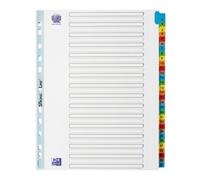 Intercalaire A4+ Carte bristol blanche Oxford - 31 Onglets numériques multicolores - 1 Jeu