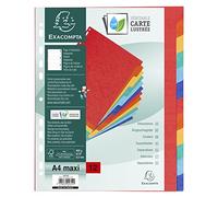 Exacompta Intercalaires A4+ Carte lustrée 400 g - 12 onglets neutres multicolores - 1 jeu