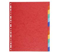 Intercalaire A4+ carte lustrée Exacompta 12 onglets neutres - Coloris assortis - 1 jeu