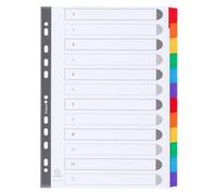 Intercalaire A4 carte160 g Exacompta 12 onglets neutres réinscriptibles multicolores - 1 jeu