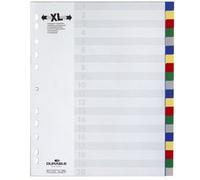 Intercalaire A4+ polypropylène coloré Durable 20 onglets neutres - 1 jeu