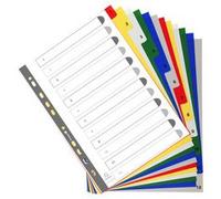 Intercalaire A4+ polypropylène Exacompta 12 oglets numériques - Coloris assortis - 1 jeu