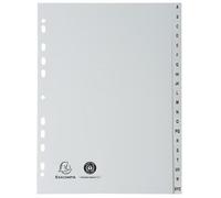 Intercalaire A4 polypropylène gris Exacompta 20 onglets alphabétiques gris - 1 jeu