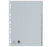 Intercalaire A4+ polypropylène gris Exacompta 31 onglets numériques gris - 1 jeu