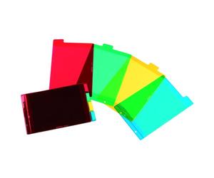 Intercalaire A5 PVC multicolore Oxford 4 onglets neutres - 1 jeu