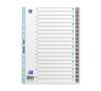 intercalaire alphabetique français A4 20positions polypro 12/100 gris