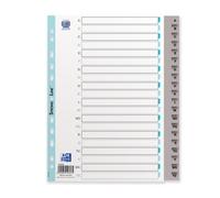 intercalaire alphabetique français A4xl 20positions polypro 12/100 gris