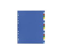 Intercalaire alphabétique multicolore A4+ plastique 20 onglets - 1 jeu - Multicolore -