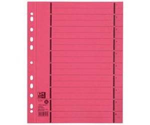 Intercalaire avec perforation, A4 extra large, rouge