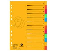 Intercalaire en carton, A4 extra large, 12 touches