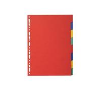 Exacompta Intercalaires carte marbrée 220 g 8 positions A4 assorties vives