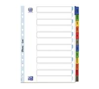 Intercalaire mensuel A4 Oxford carton 12 onglets multicolores - 1 jeu