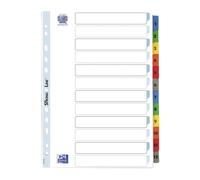 Intercalaire numérique A4 Elba carton 12 onglets multicolores - 1 jeu