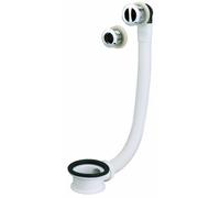 Intercalaire universel de bonde - pour lavabos, bidet et vasque - avec trop-plein - Blanc VALENTIN