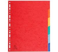 Exacompta Intercalaires – Carte lustrée 225 g – 6 positions – A4 maxi – Couleurs assorties