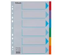 Intercalaires A4 carte colorée Esselte 6 onglets - 1 jeu