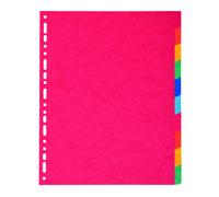 Intercalaires A4 maxi carte lustrée 225 g 10 positions - 1 jeu
