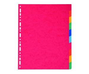 Intercalaires A4 maxi carte lustrée 225 g 10 positions - 1 jeu