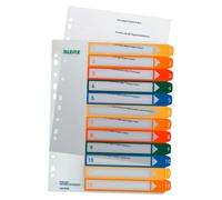Intercalaires A4+ polypropylène Esselte 12 onglets numériques multicolores - 1 jeu