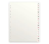Intercalaires alphabetiques A4 18 positions carte 160g incolore