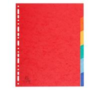 Intercalaires carte lustrée 225g 6 positions - A4 maxi - Couleurs assorties