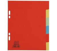 EXACOMPTA Intercalaires carte lustrée 225g 6 positions - format écolier 17x22cm - Couleurs assorties