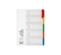 PAGNA Intercalaires en carton, A4, 5 touches, 5 couleurs G