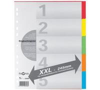 Intercalaires en carton, A4, 5 touches, extra large