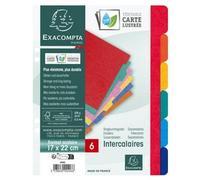 Intercalaires en carton, A4, 6 touches