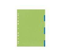 herlitz GREENline Lot de 6 intercalaires A4 en carton bicolore en carton manille aux couleurs intenses