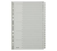 Intercalaires en carton mylar, chiffres ,A4, 1-20,gris