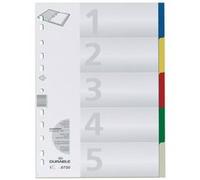 Intercalaires en plastique, A4, PP, 5 touches