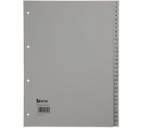 Intercalaires en plastique, chiffres, A4, 1-20, PP