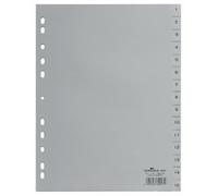 Intercalaires en plastique, chiffres, A4, 15 touches