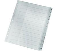 Leitz Intercalaires en plastique 12820000 A4 extra numérotés 1-12 gris 12 onglets