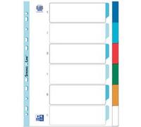 Intercalaires en plastique, uni, A4, 12 touches