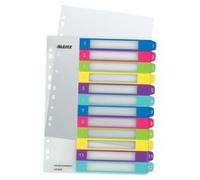 Intercalaires en plastique WOW, numéroté, A4, 1-10