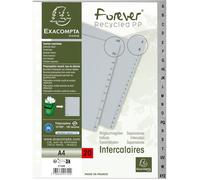 Exacompta 20x Intercalaires imprimés PP recy Z 20 pos A4 Gris 1720E