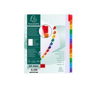 Exacompta Intercalaire A4+ 12 onglets carte bristol 160 g/m² FSC® - Coloris assortis - 1 jeu