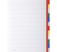 Exacompta Intercalaires A4+ polypropylène 12 onglets numériques - Coloris assortis - 1 jeu